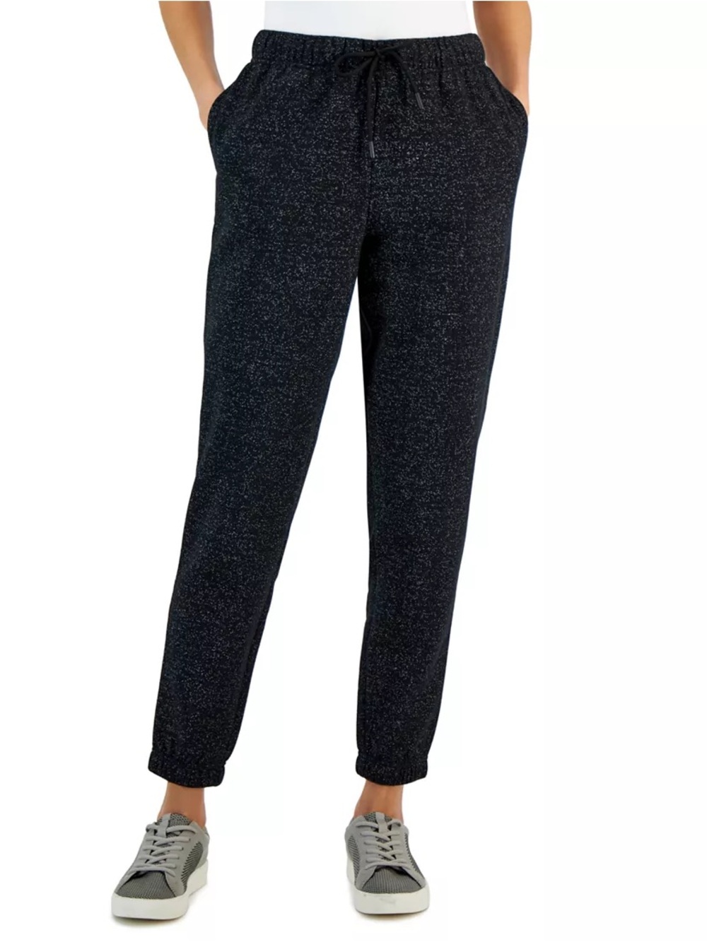 Ideology Metallic-Flecked Fleece Joggers